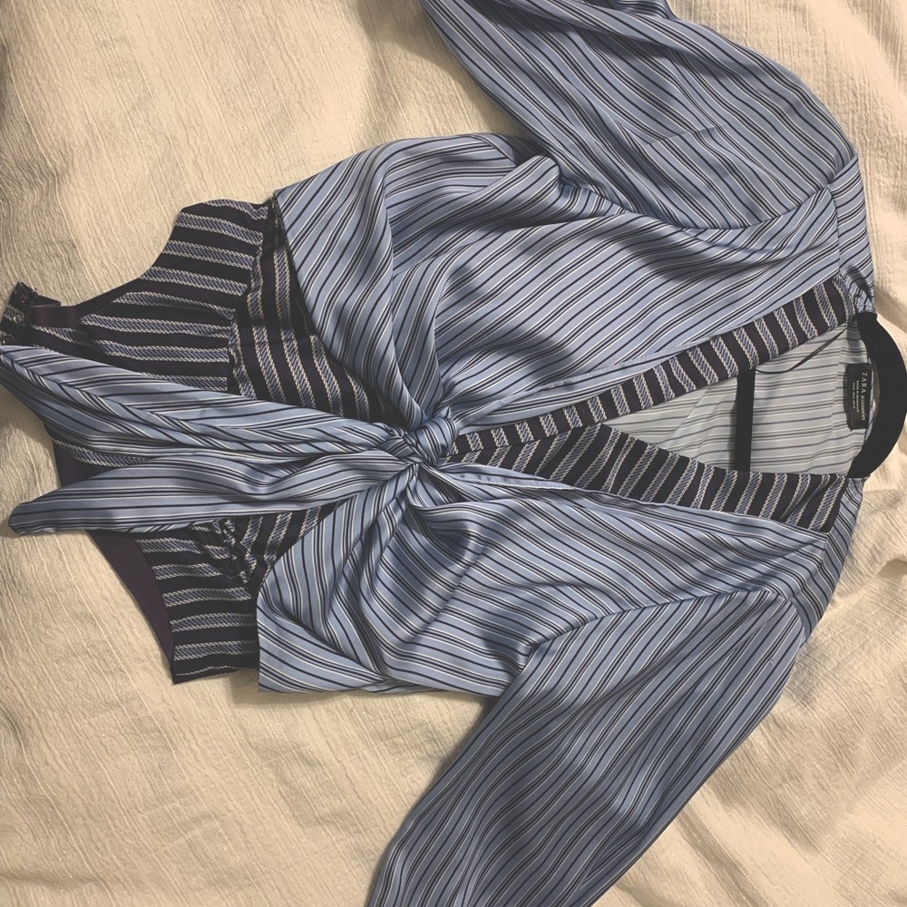 Zara bodysuit with tie detail.